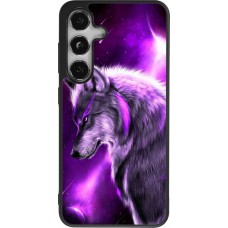 Samsung Galaxy S24 Case Hülle - Silikon schwarz Purple Sky Wolf