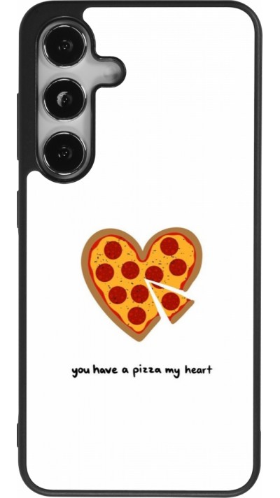 Samsung Galaxy S24 Case Hülle - Silikon schwarz Saint Valentines Day 26 You have my pizza heart