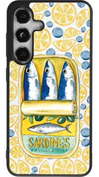 Samsung Galaxy S24 Case Hülle - Silikon schwarz Sardines in oil 2026