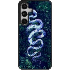 Samsung Galaxy S24 Case Hülle - Silikon schwarz Snake Blue Anaconda