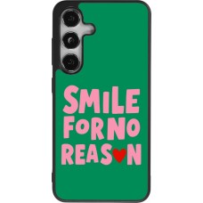 Samsung Galaxy S24 Case Hülle - Silikon schwarz Smile for no reason 2026