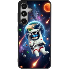 Coque Samsung Galaxy S24 - Silicone rigide noir VR SpaceCat Odyssey