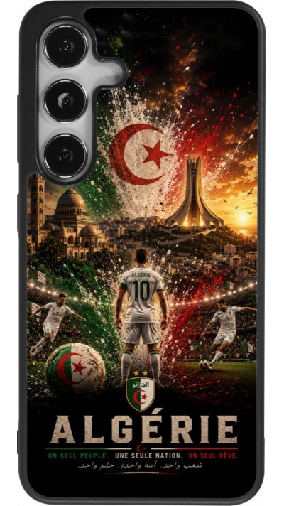 Samsung Galaxy S24 Case Hülle - Silikon schwarz Fussball Algerien splash 2026