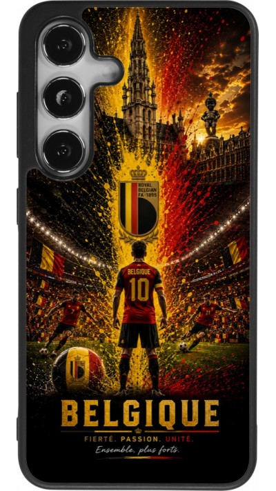 Samsung Galaxy S24 Case Hülle - Silikon schwarz Fussball Belgien splash 2026