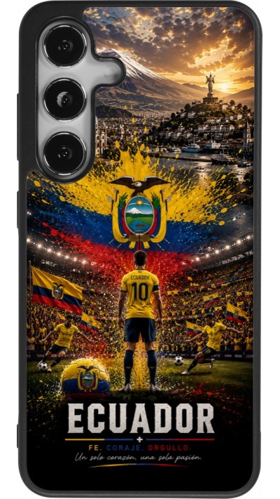 Samsung Galaxy S24 Case Hülle - Silikon schwarz Fussball Ecuador splash 2026