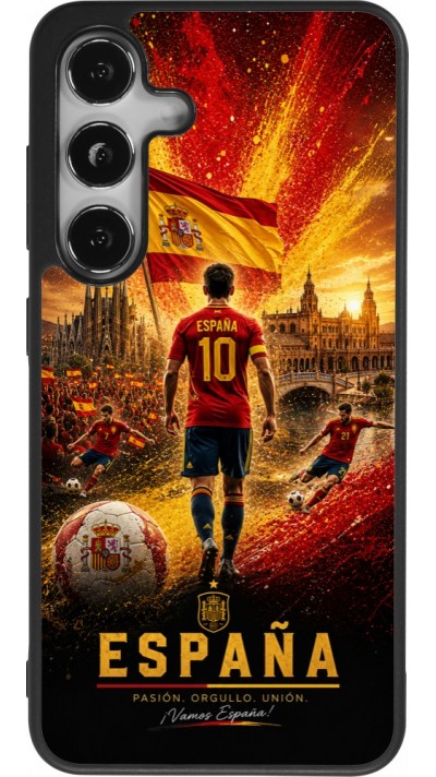 Samsung Galaxy S24 Case Hülle - Silikon schwarz Fussball Espanien splash 2026