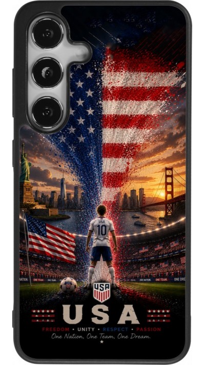 Samsung Galaxy S24 Case Hülle - Silikon schwarz Fussball Vereinigten Staaten splash 2026