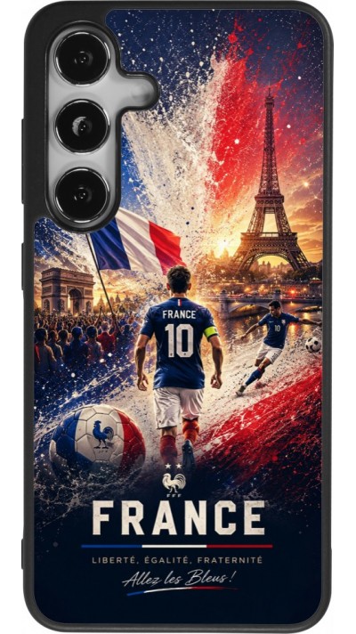 Samsung Galaxy S24 Case Hülle - Silikon schwarz Fussball Frankreich splash 2026