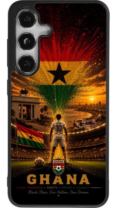 Samsung Galaxy S24 Case Hülle - Silikon schwarz Fussball Ghana splash 2026