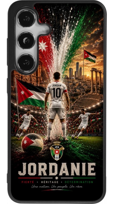 Samsung Galaxy S24 Case Hülle - Silikon schwarz Fussball Jordanien splash 2026
