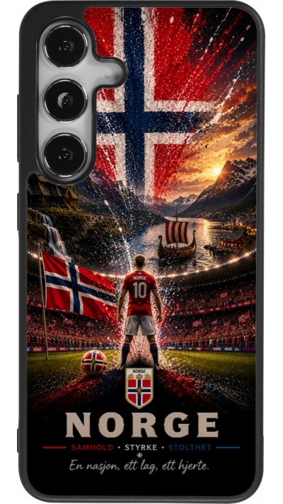 Samsung Galaxy S24 Case Hülle - Silikon schwarz Fussball Norwegen splash 2026