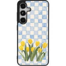 Samsung Galaxy S24 Case Hülle - Silikon schwarz Blue vichy tulips 2026