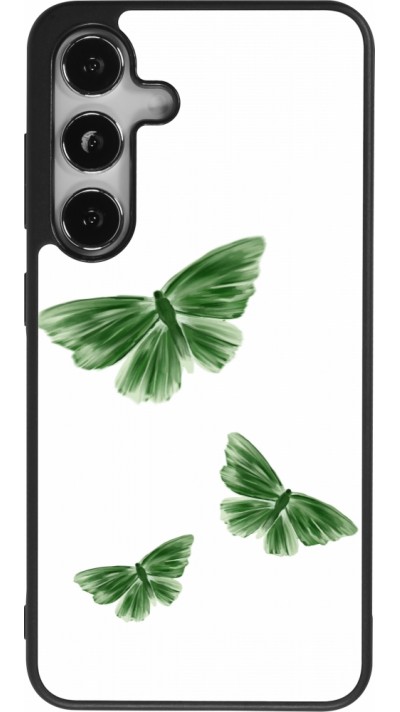 Samsung Galaxy S24 Case Hülle - Silikon schwarz Butterflies 2026