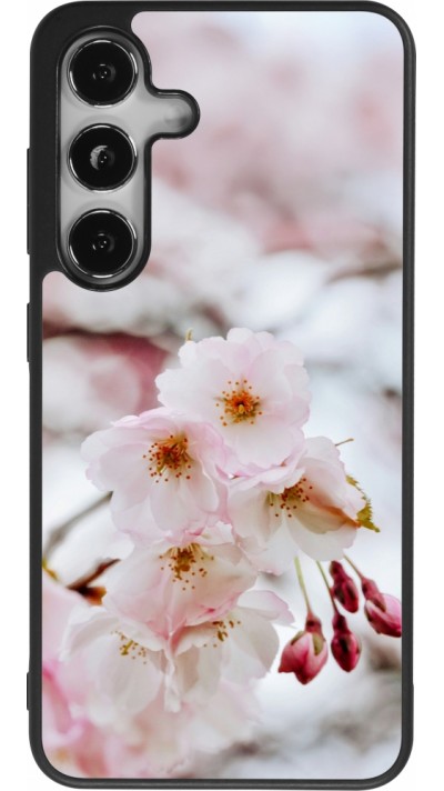 Samsung Galaxy S24 Case Hülle - Silikon schwarz Cherry tree 2026