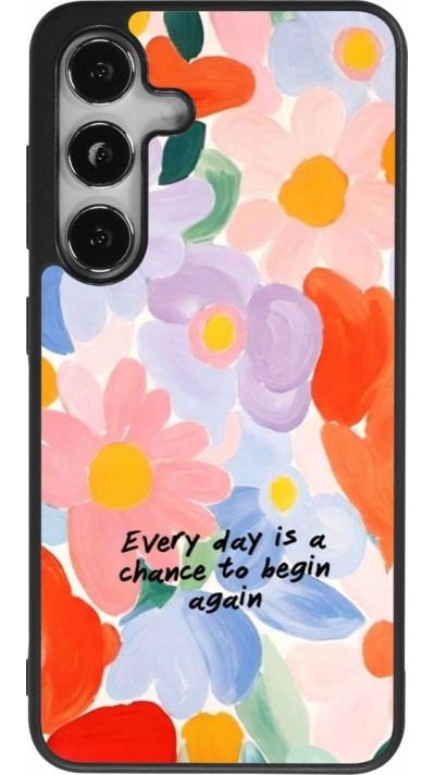 Samsung Galaxy S24 Case Hülle - Silikon schwarz Every day is a chance 2026