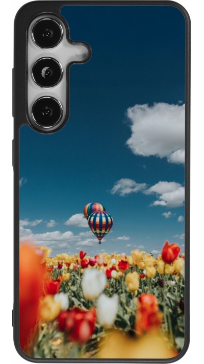 Samsung Galaxy S24 Case Hülle - Silikon schwarz Hot air balloon 2026