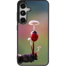 Samsung Galaxy S24 Case Hülle - Silikon schwarz Ladybird on a mushroom 2026