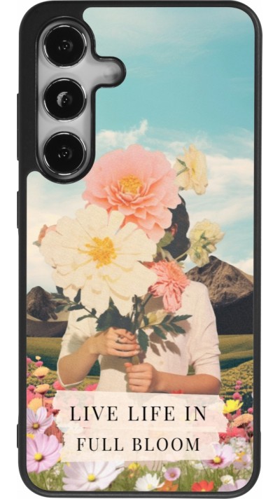 Samsung Galaxy S24 Case Hülle - Silikon schwarz Live life in full moon 2026