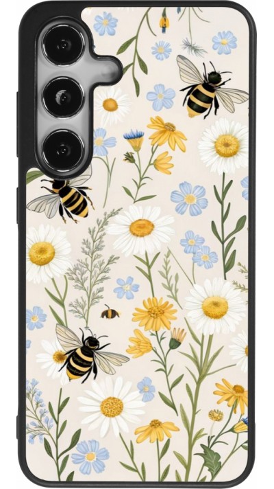 Samsung Galaxy S24 Case Hülle - Silikon schwarz Pattern bees 2026
