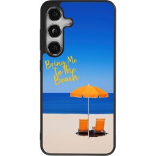 Coque Samsung Galaxy S24 - Silicone rigide noir Summer 2025 Bring me to the beach