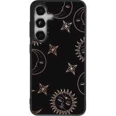 Samsung Galaxy S24 Case Hülle - Silikon schwarz Suns and Moons