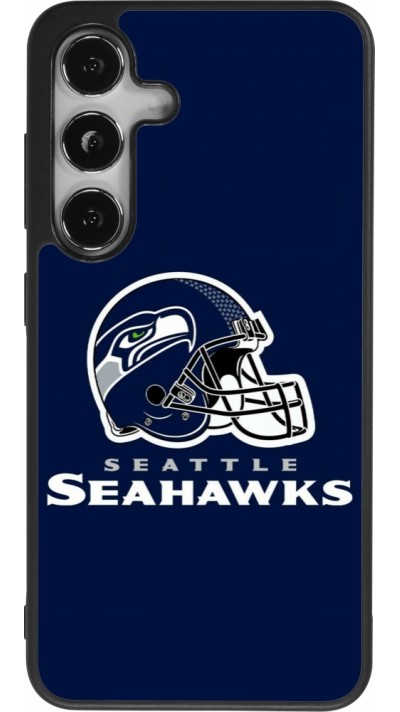 Samsung Galaxy S24 Case Hülle - Silikon schwarz Super Bowl 26 Seattle 3