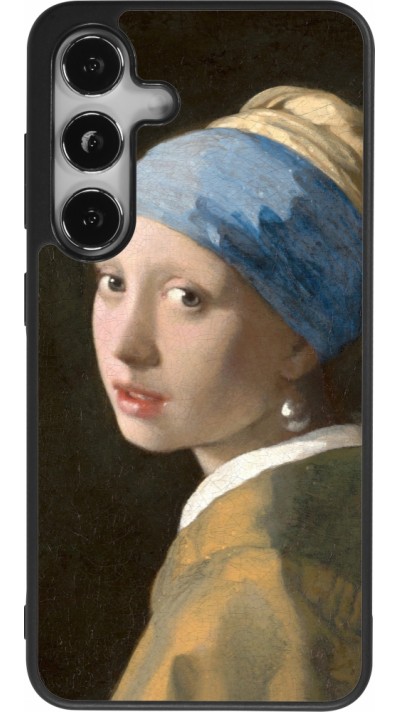 Samsung Galaxy S24 Case Hülle - Silikon schwarz Kunstbild - Das Mädchen mit dem Perlenohrring - Jan Vermeer