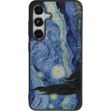 Samsung Galaxy S24 Case Hülle - Silikon schwarz Kunstbild - Sternennacht - Van Gogh