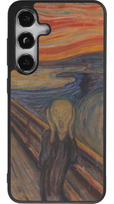 Samsung Galaxy S24 Case Hülle - Silikon schwarz Kunstbild - Der Schrei - Edvard Munch