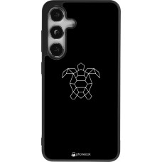Samsung Galaxy S24 Case Hülle - Silikon schwarz Turtles lines on black