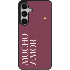 Samsung Galaxy S24 Case Hülle - Silikon schwarz Valentine 2024 mucho amor rosado