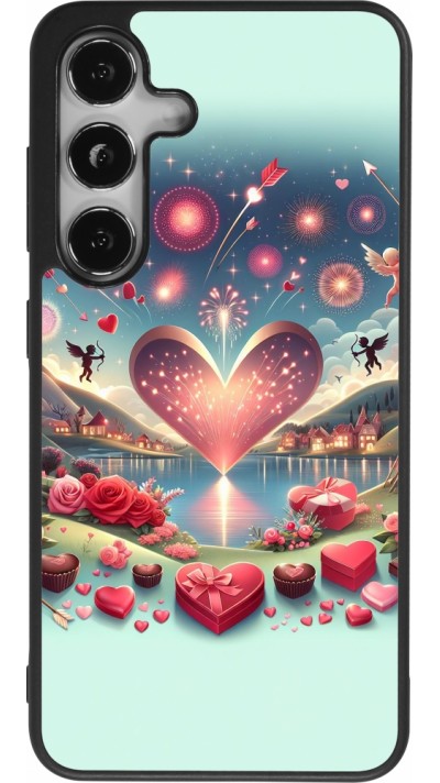 Samsung Galaxy S24 Case Hülle - Silikon schwarz Valentin 2025 Schick