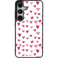 Samsung Galaxy S24 Case Hülle - Silikon schwarz Valentine 2022 Many pink hearts