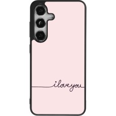 Samsung Galaxy S24 Case Hülle - Silikon schwarz Valentine 2023 i love you writing