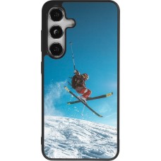 Coque Samsung Galaxy S24 - Silicone rigide noir Winter 22 Ski Jump