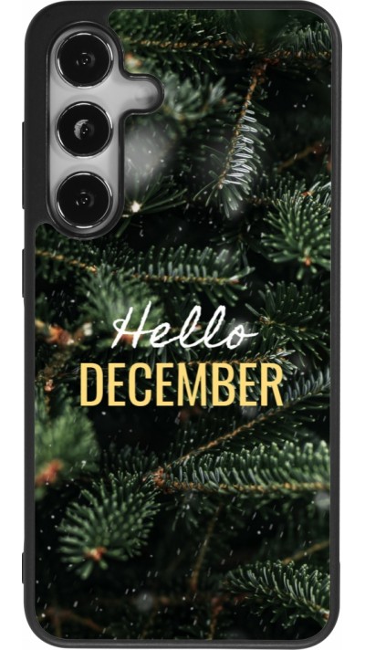 Samsung Galaxy S24 Case Hülle - Silikon schwarz Winter 25 Winter hello december
