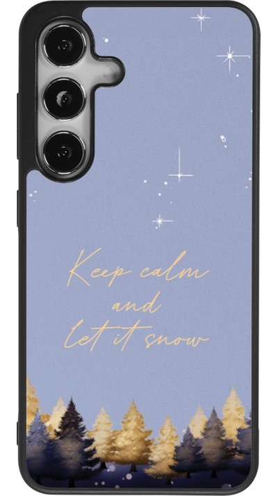 Samsung Galaxy S24 Case Hülle - Silikon schwarz Winter 25 Winter illustration of trees