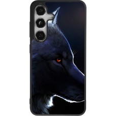Coque Samsung Galaxy S24 - Silicone rigide noir Wolf Shape