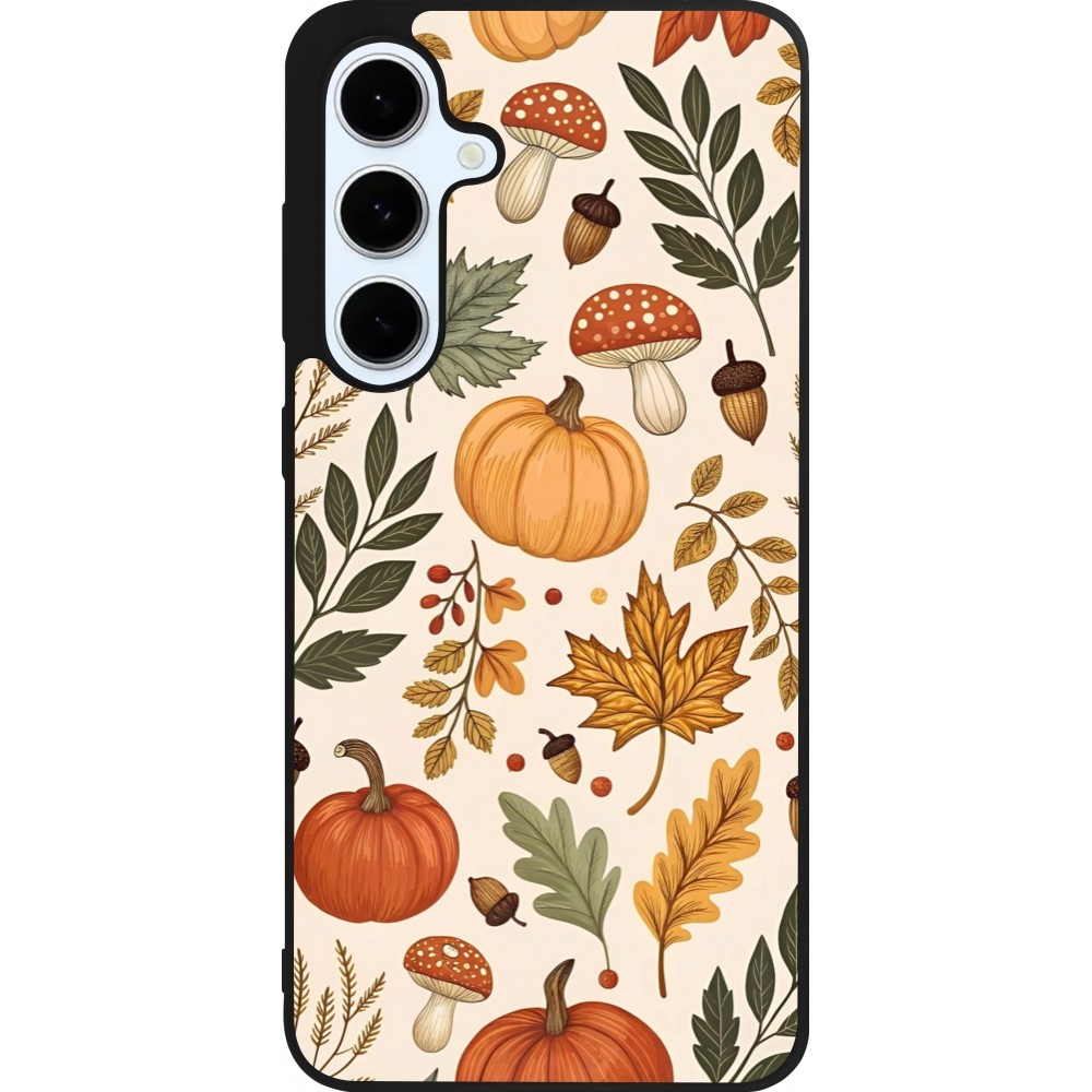 Coque Samsung Galaxy S24 FE - Silicone rigide noir Autumn 25 Autumn pattern