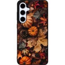 Coque Samsung Galaxy S24 FE - Silicone rigide noir Autumn 25 Pumpkin