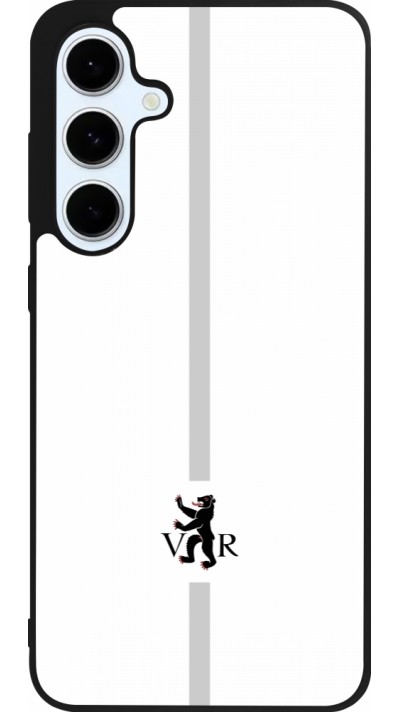 Coque Samsung Galaxy S24 FE - Silicone rigide noir Canton AR blanc