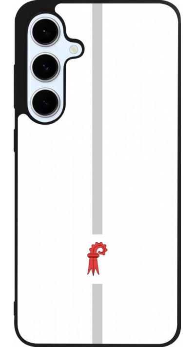 Coque Samsung Galaxy S24 FE - Silicone rigide noir Canton BL blanc