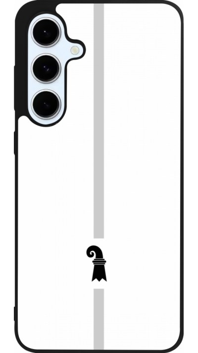 Coque Samsung Galaxy S24 FE - Silicone rigide noir Canton BS blanc