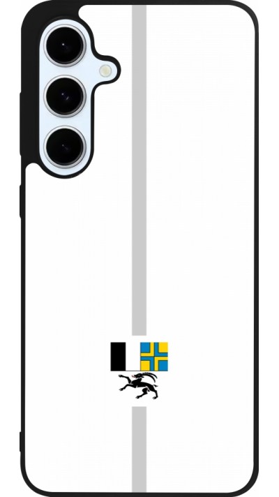 Coque Samsung Galaxy S24 FE - Silicone rigide noir Canton GR blanc