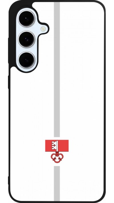 Coque Samsung Galaxy S24 FE - Silicone rigide noir Canton OW blanc