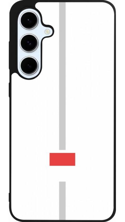 Coque Samsung Galaxy S24 FE - Silicone rigide noir Canton SO blanc