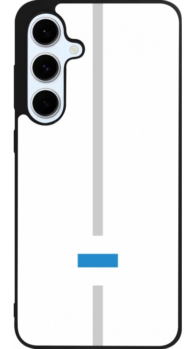 Coque Samsung Galaxy S24 FE - Silicone rigide noir Canton ZG blanc