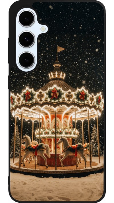 Samsung Galaxy S24 FE Case Hülle - Silikon schwarz Christmas 25 Carousel