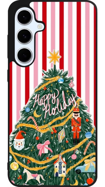 Samsung Galaxy S24 FE Case Hülle - Silikon schwarz Christmas 25 Happy Holiday