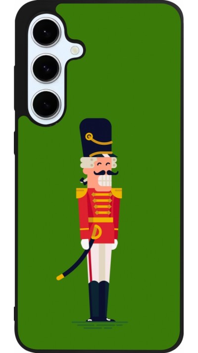 Samsung Galaxy S24 FE Case Hülle - Silikon schwarz Christmas 25 Nutcracker Green